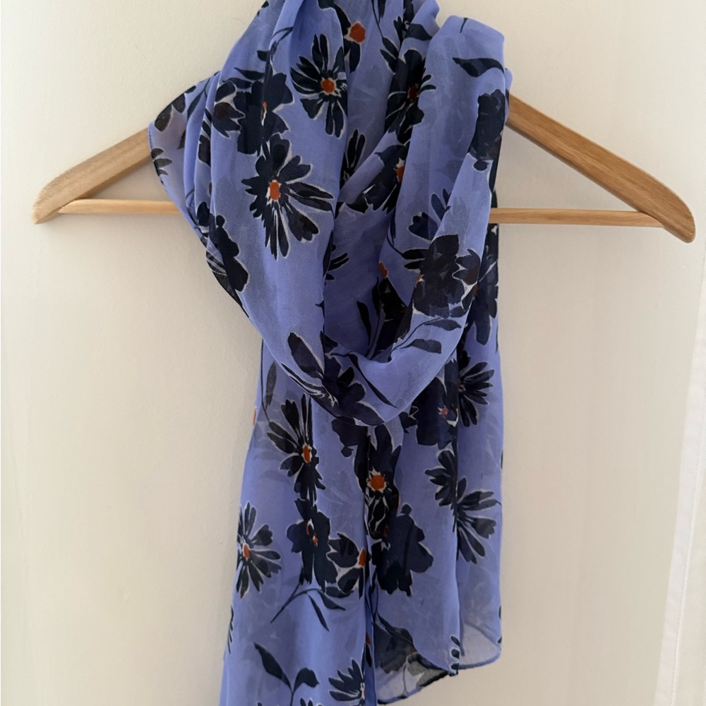 Floral Blue Scarf